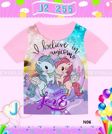 baju tshirt anak unicorn